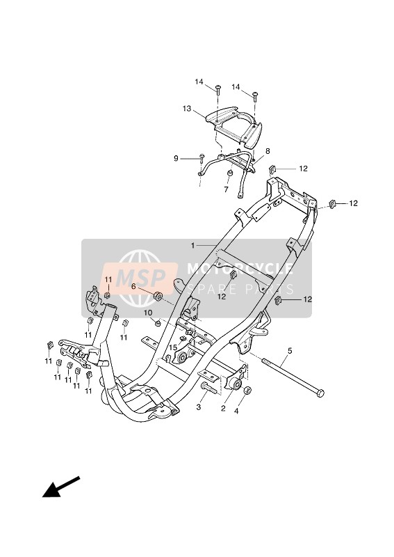 Yamaha YQ50L AEROX 2004 Cadre pour un 2004 Yamaha YQ50L AEROX